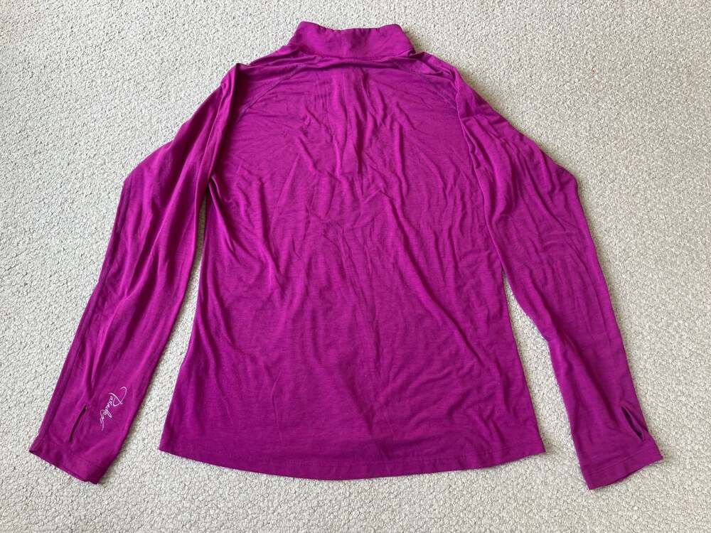 Paradox Merino Blend 1/4 Zip Long Sleeve Top Purple Women's Size L - Picture 5 of 10